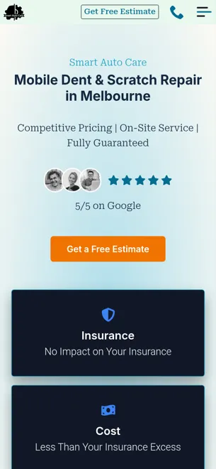 Smart Auto Care on a phone