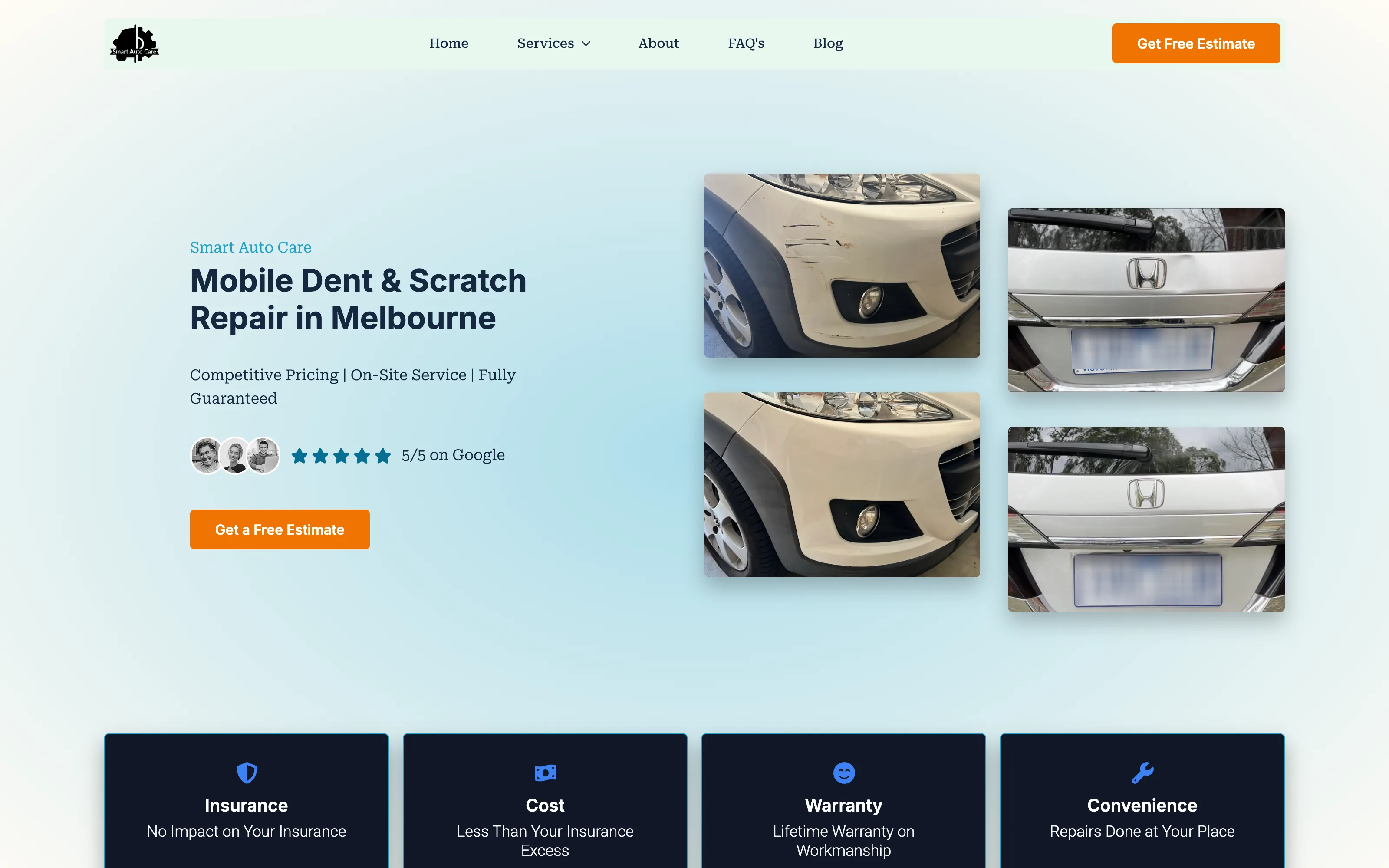 Smart Auto Care website