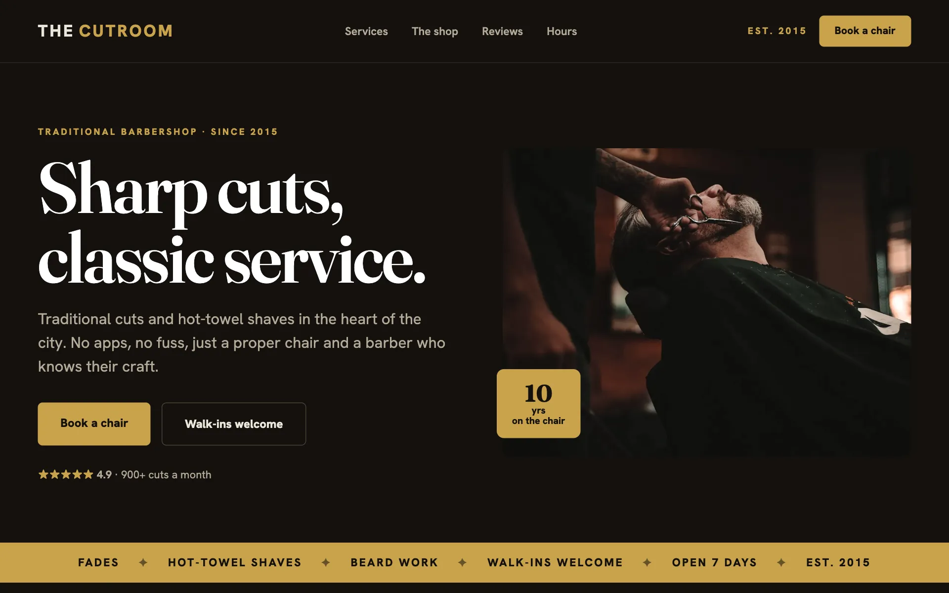 The Cutroom concept website